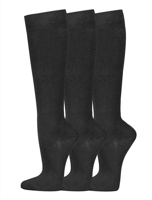 3 Paar TippTexx 24 Stützkniestrümpfe Kompressions-Kniestrümpfe für Damen & Herren